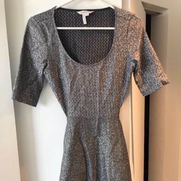 BCBGeneration Silver Grey Cutout Dress - Picture 1 of 7